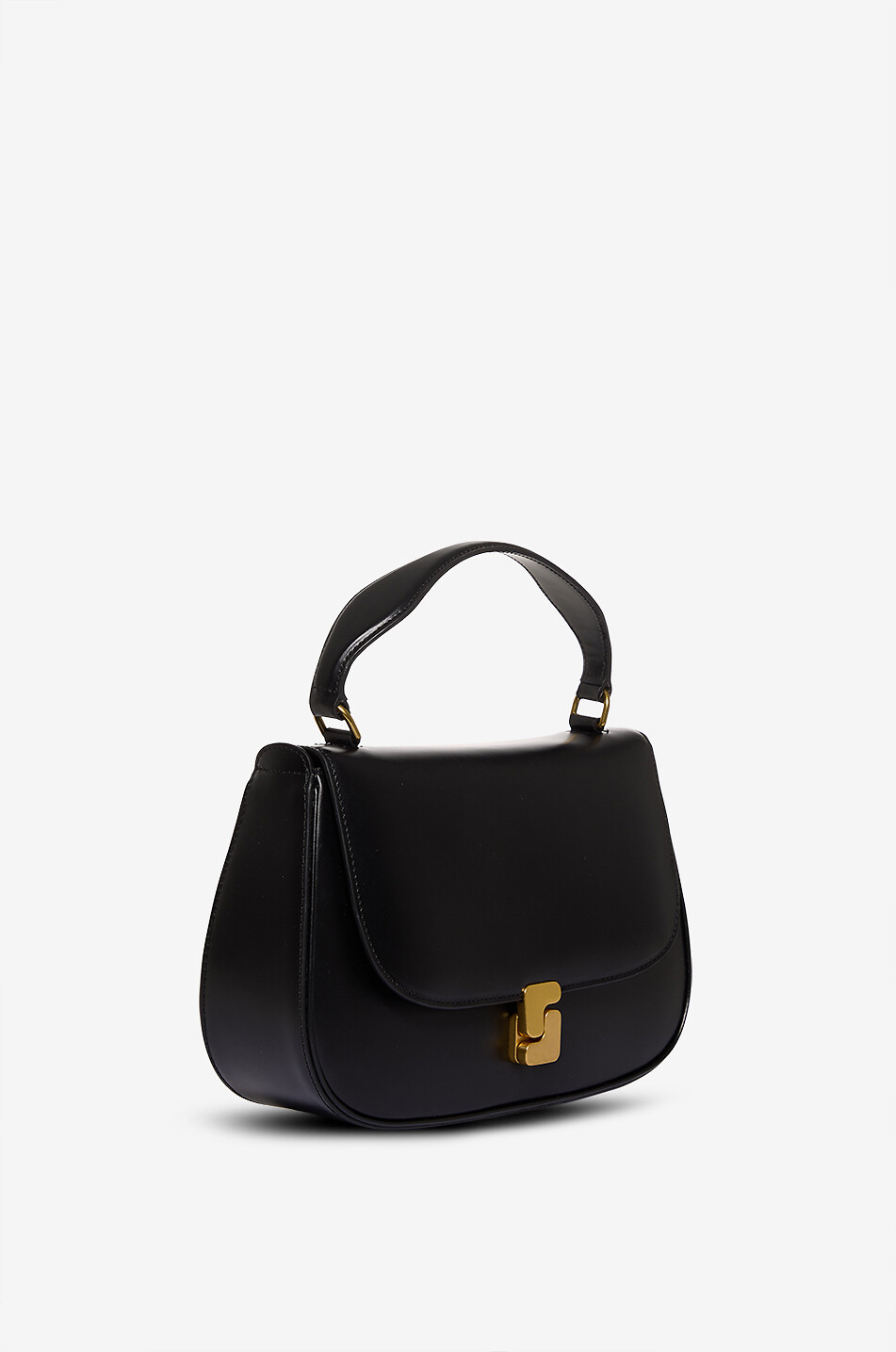 SOEUR Bella rounded smooth leather shoulder bag Women BLACK 2