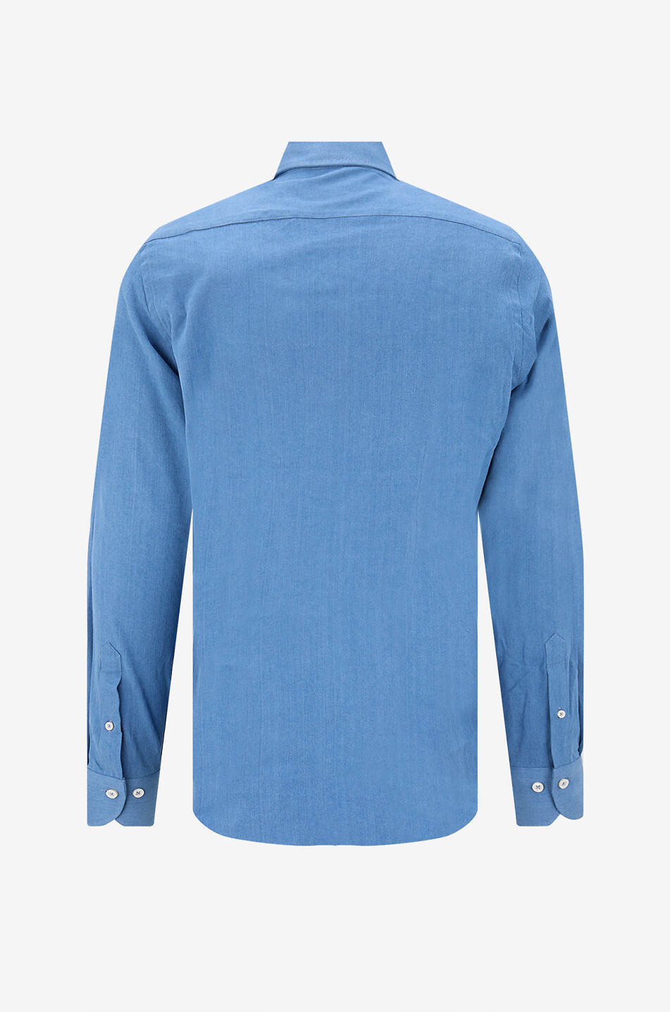 AURELIEN Denim shirt with cuban collar Men BLUE 2