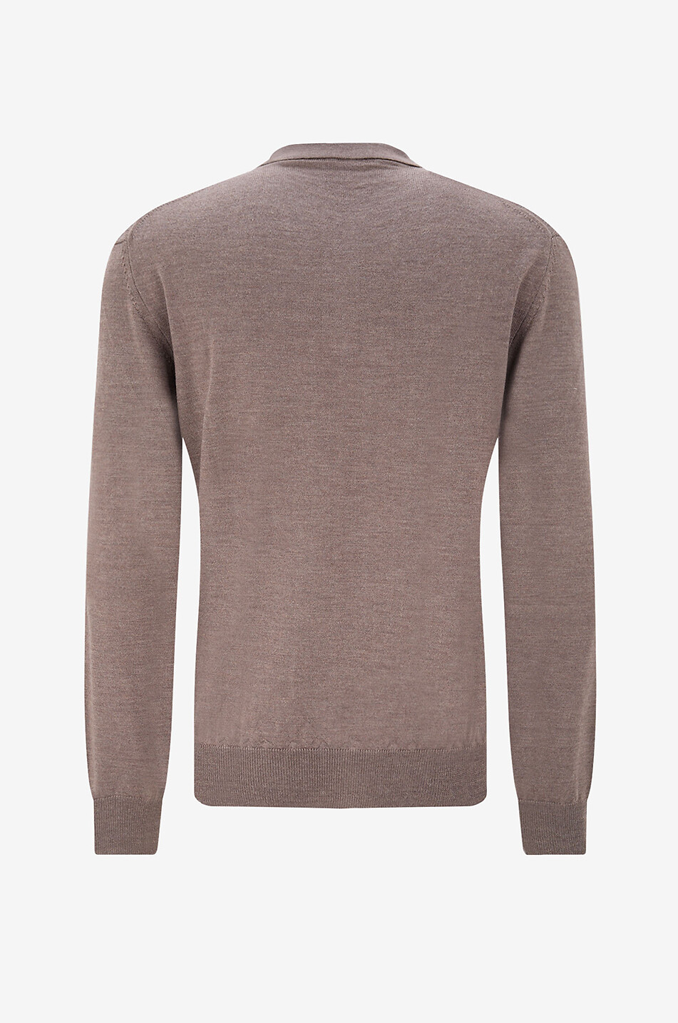 AURELIEN Rippenstrick Poloshirt mit Reissverschlusskragen Herren BRAUN 2