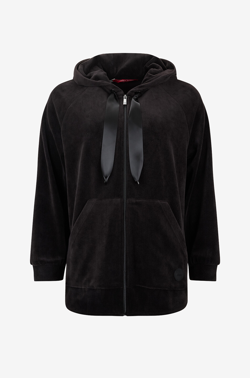 Giano velour kangaroo pocket sweatshirt