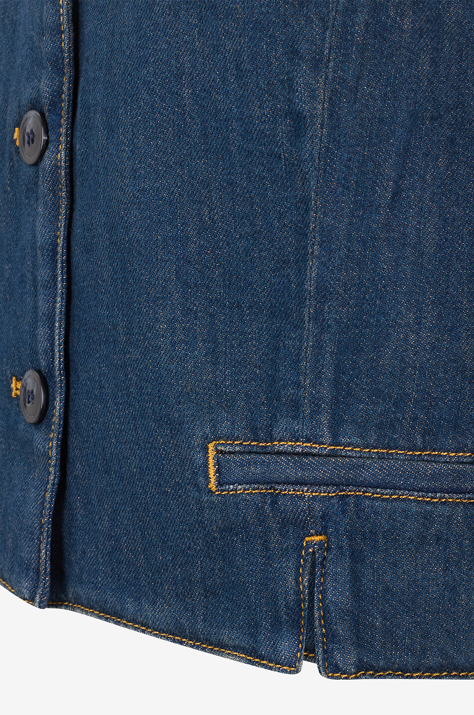 TWINSET Sleeveless denim V-neck waistcoat Women BLUE 3