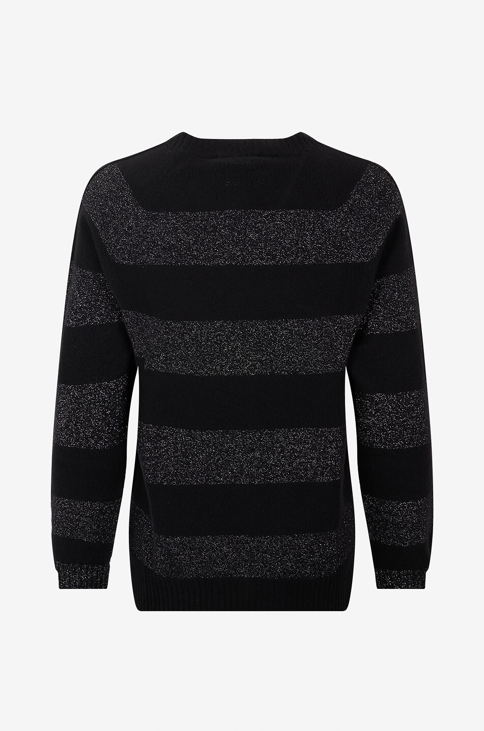 TWINSET Gestreifter Strickpullover mit Rundhalsausschnitt Damen SCHWARZ 2