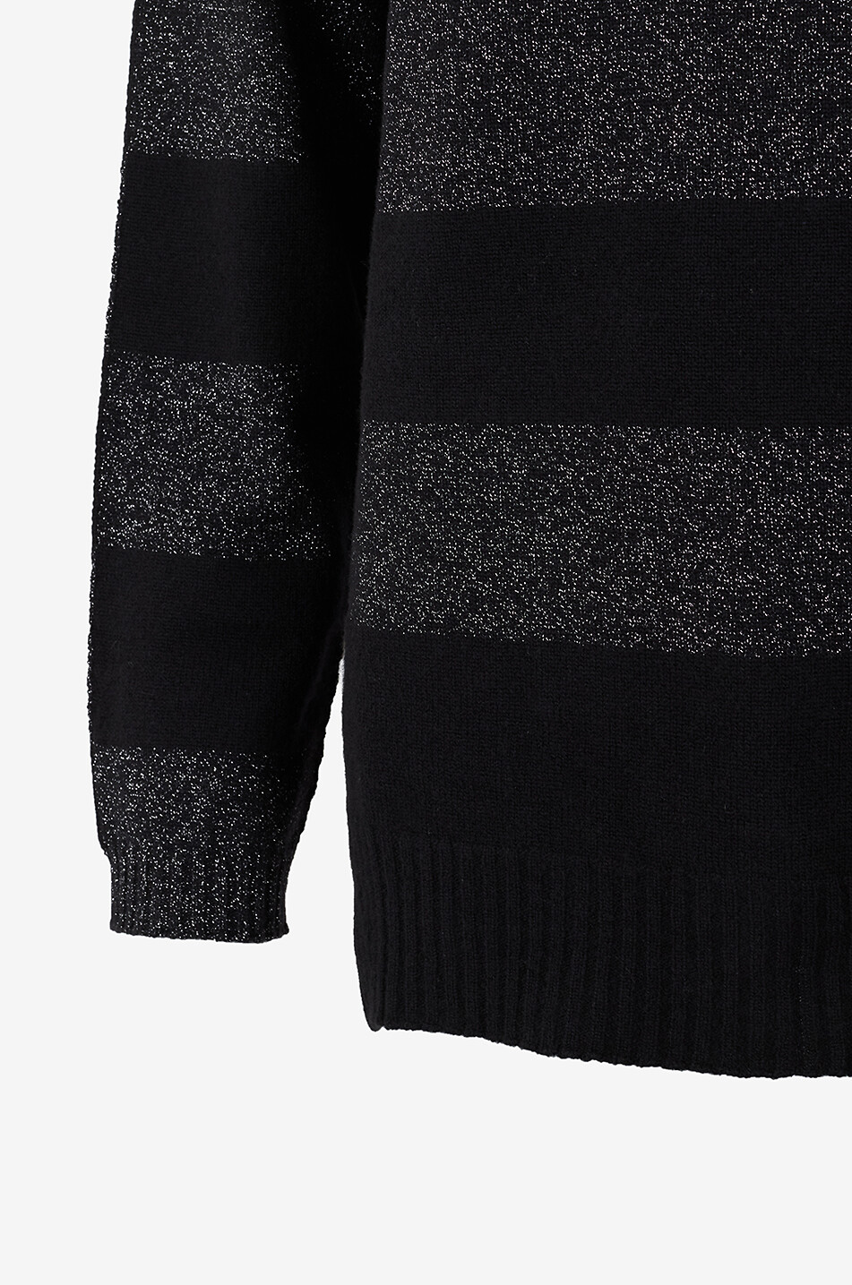 TWINSET Gestreifter Strickpullover mit Rundhalsausschnitt Damen SCHWARZ 3