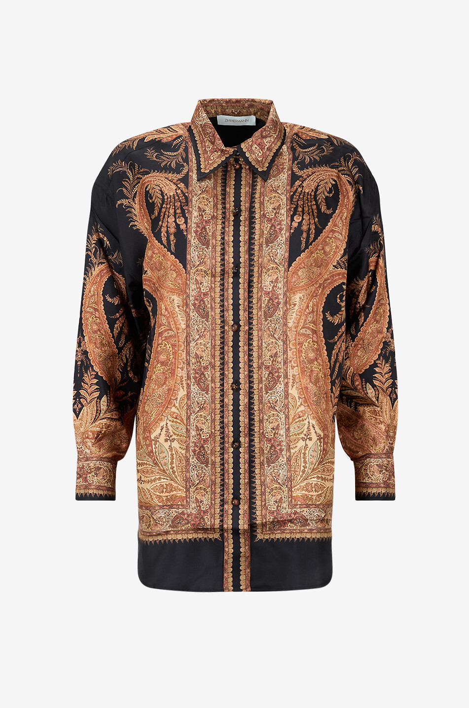 ZIMMERMANN Hypnotic relaxed satin patterned shirt Women MULTI COLOURED 1