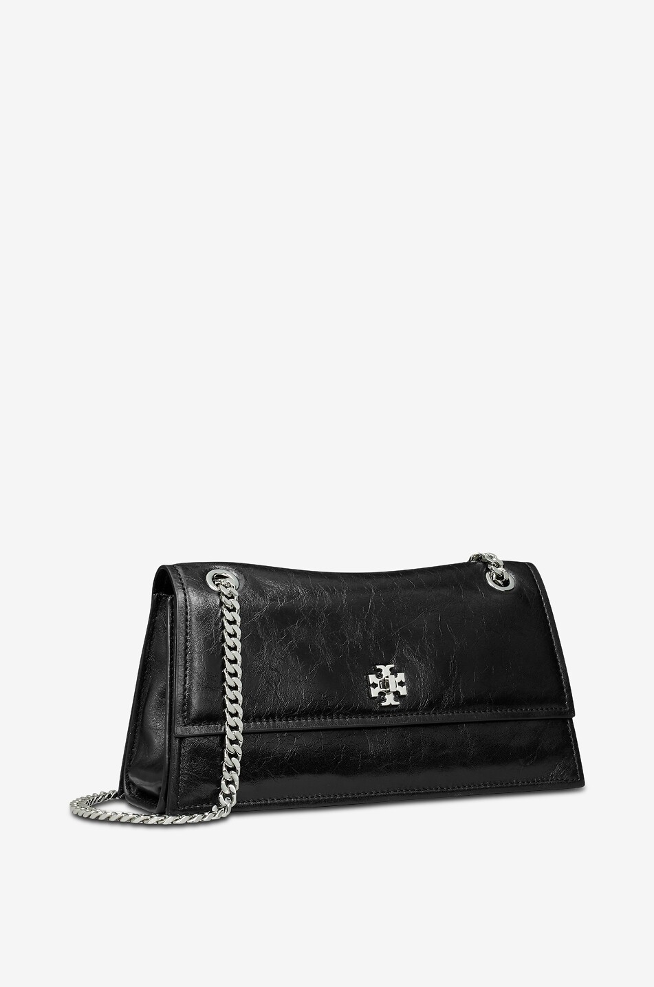 TORY BURCH Sac porté épaule en cuir effet froissé Kira Femme NOIR 2
