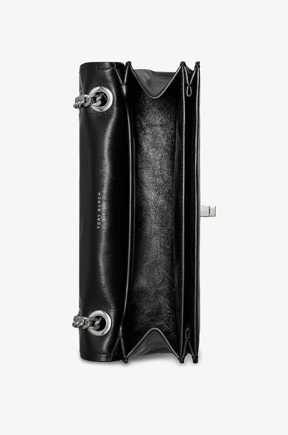 TORY BURCH Sac porté épaule en cuir effet froissé Kira Femme NOIR 3