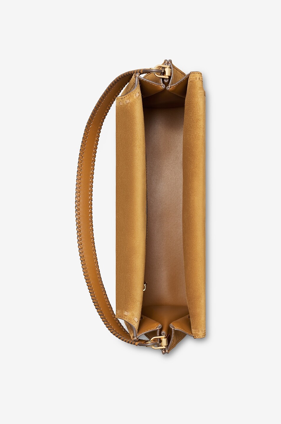 TORY BURCH Lee Radziwill Large suede shoulder bag with lace detailing Women CAMEL 4