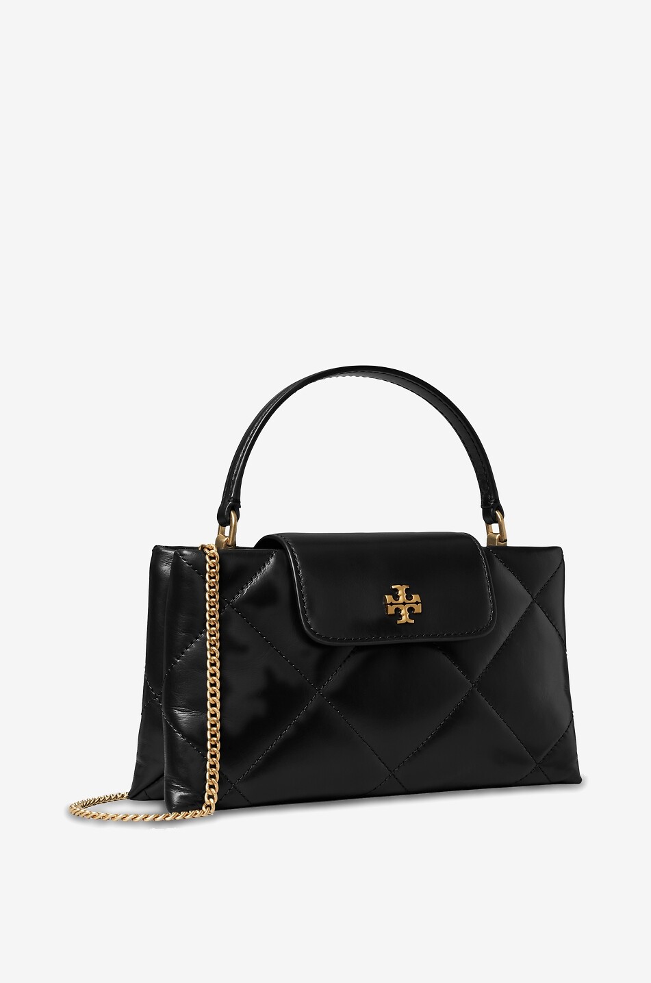 TORY BURCH Handtasche aus gestepptem Glattleder Kira E/W Damen SCHWARZ 2