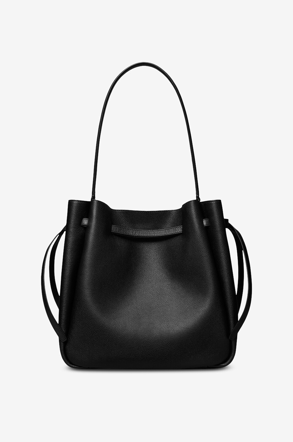 TORY BURCH Romy Large grained leather bucket bag Women BLACK 2