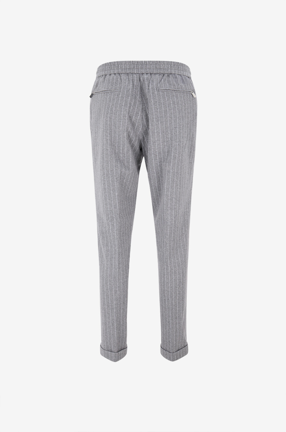 MARCO PESCAROLO Striped flannel straight trousers Men LIGHT GREY 2