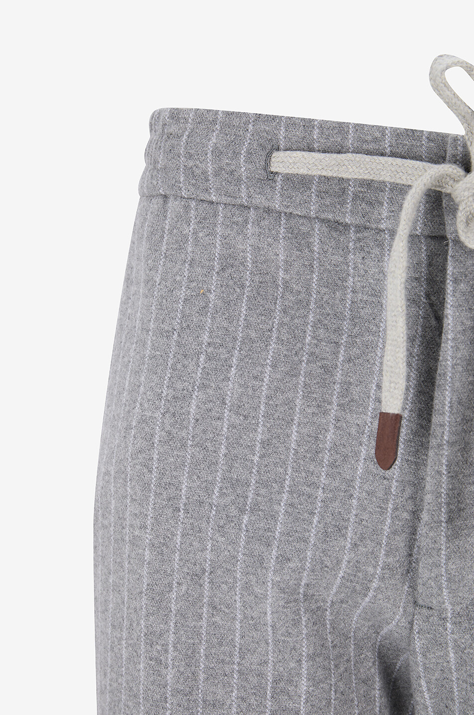 MARCO PESCAROLO Striped flannel straight trousers Men LIGHT GREY 3