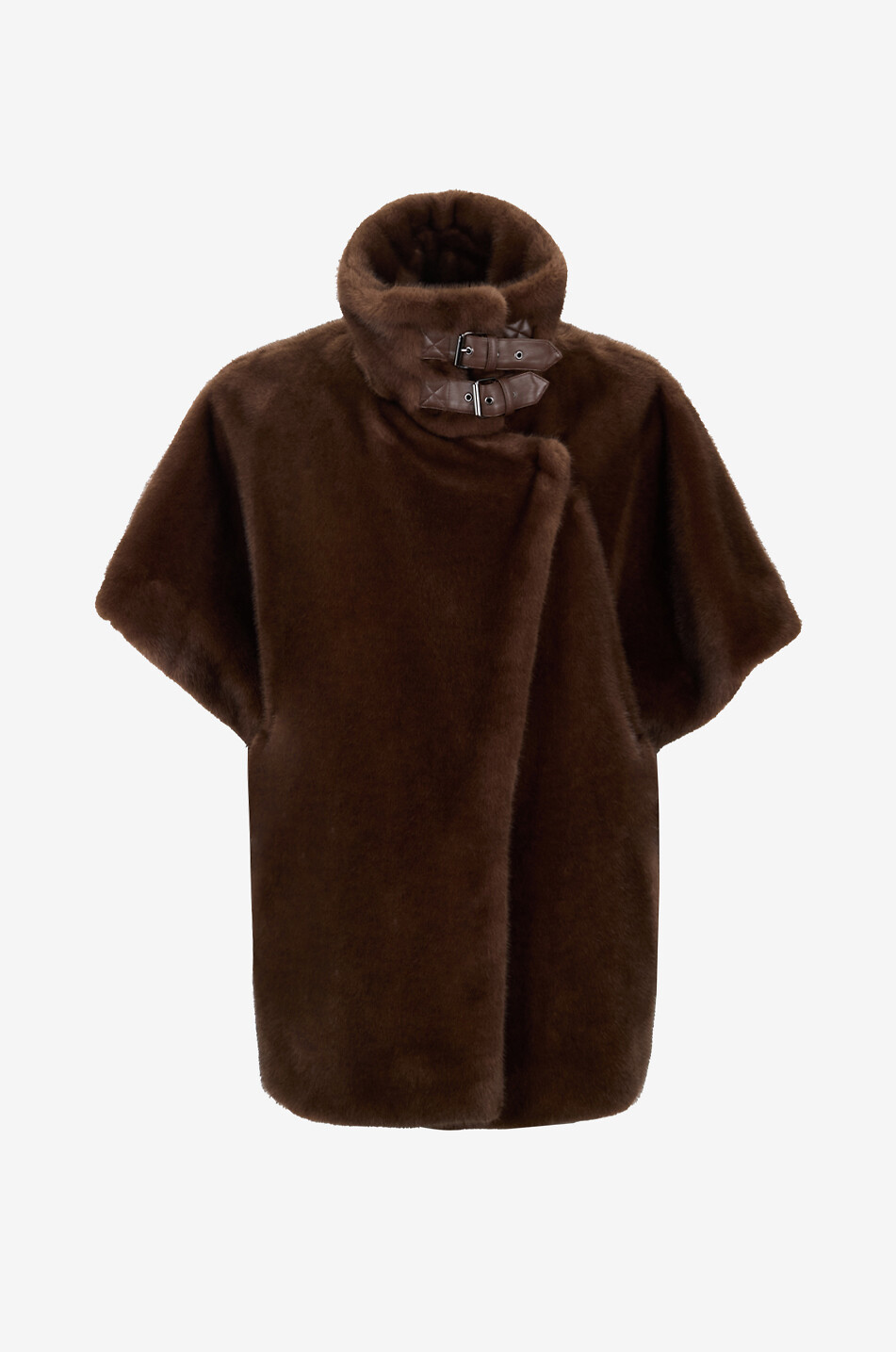Zenit short faux fur stand-collar coat