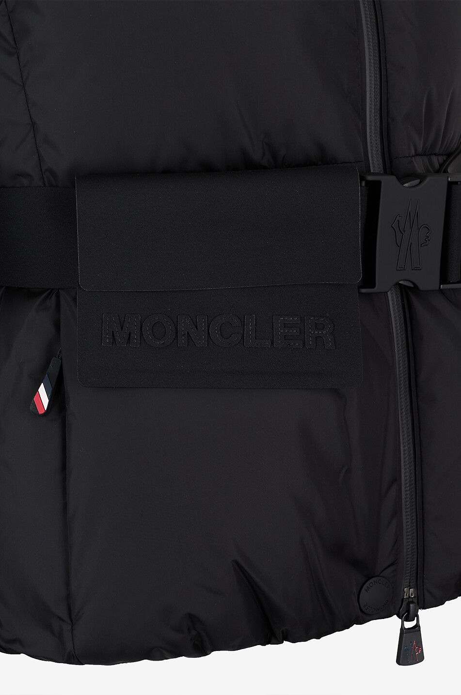 MONCLER GRENOBLE Kurze Hochkragen-Daunenjacke aus technischem Gewebe Bouquetin Damen SCHWARZ 3