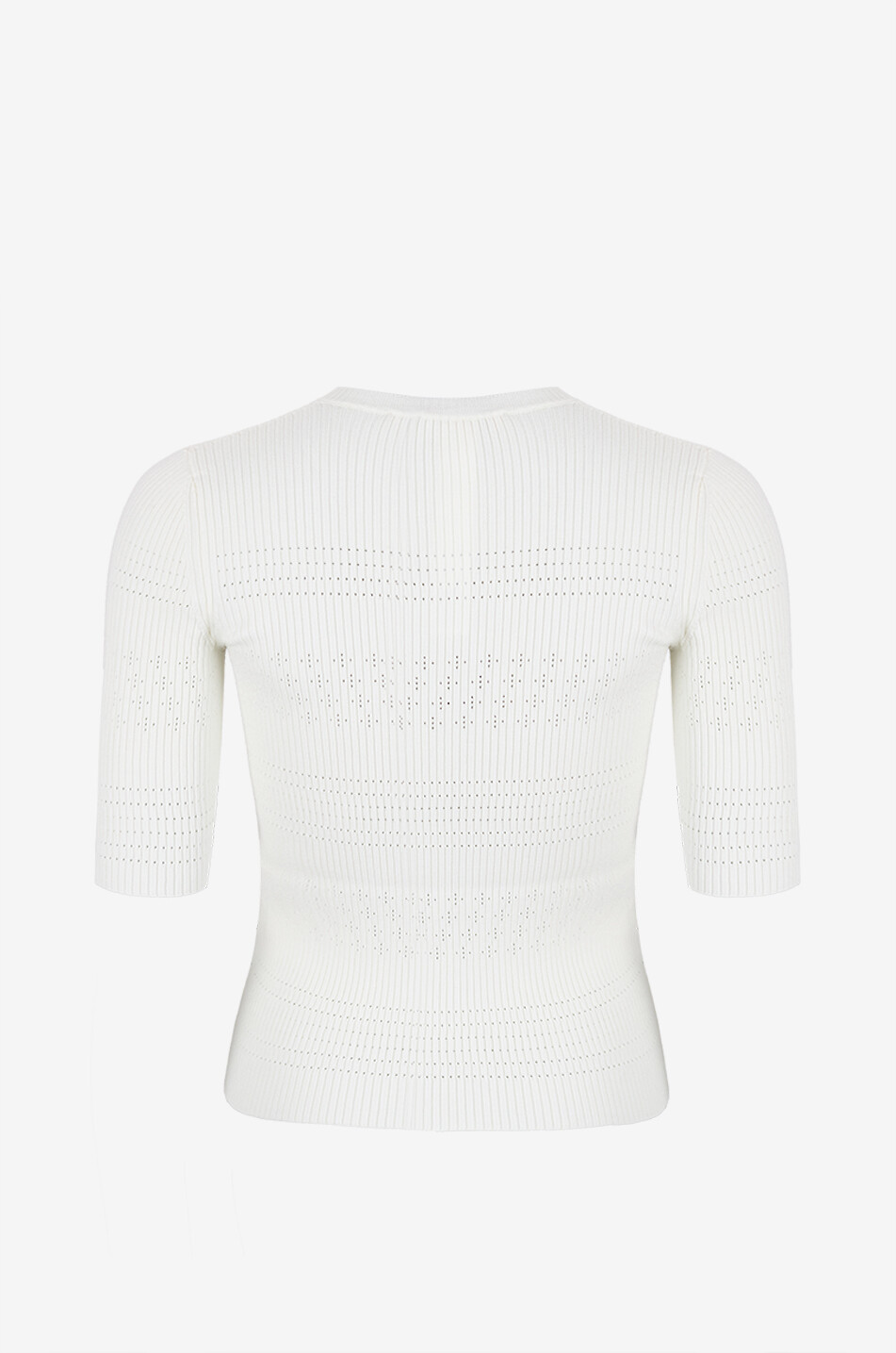 TWINSET Top à manches courtes en jersey à col rond Femme BLANC 2