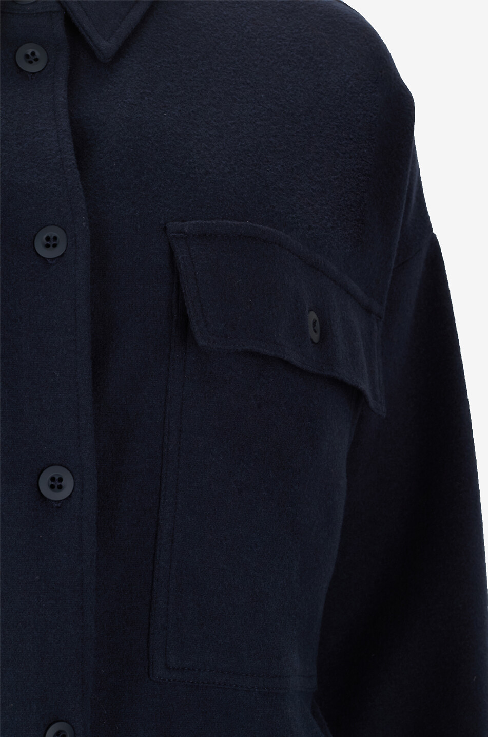 WEEKEND MAX MARA Nancy fleece short overshirt Women DARK BLUE 3