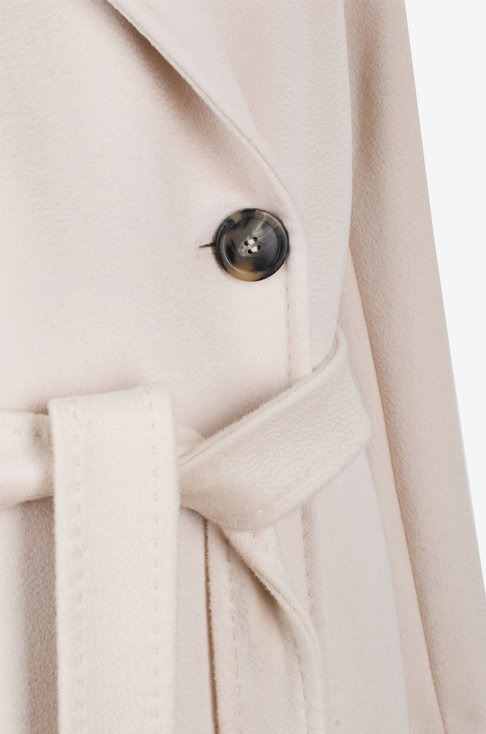 WEEKEND MAX MARA Resina double-breasted long flannel coat Women WHITE 3