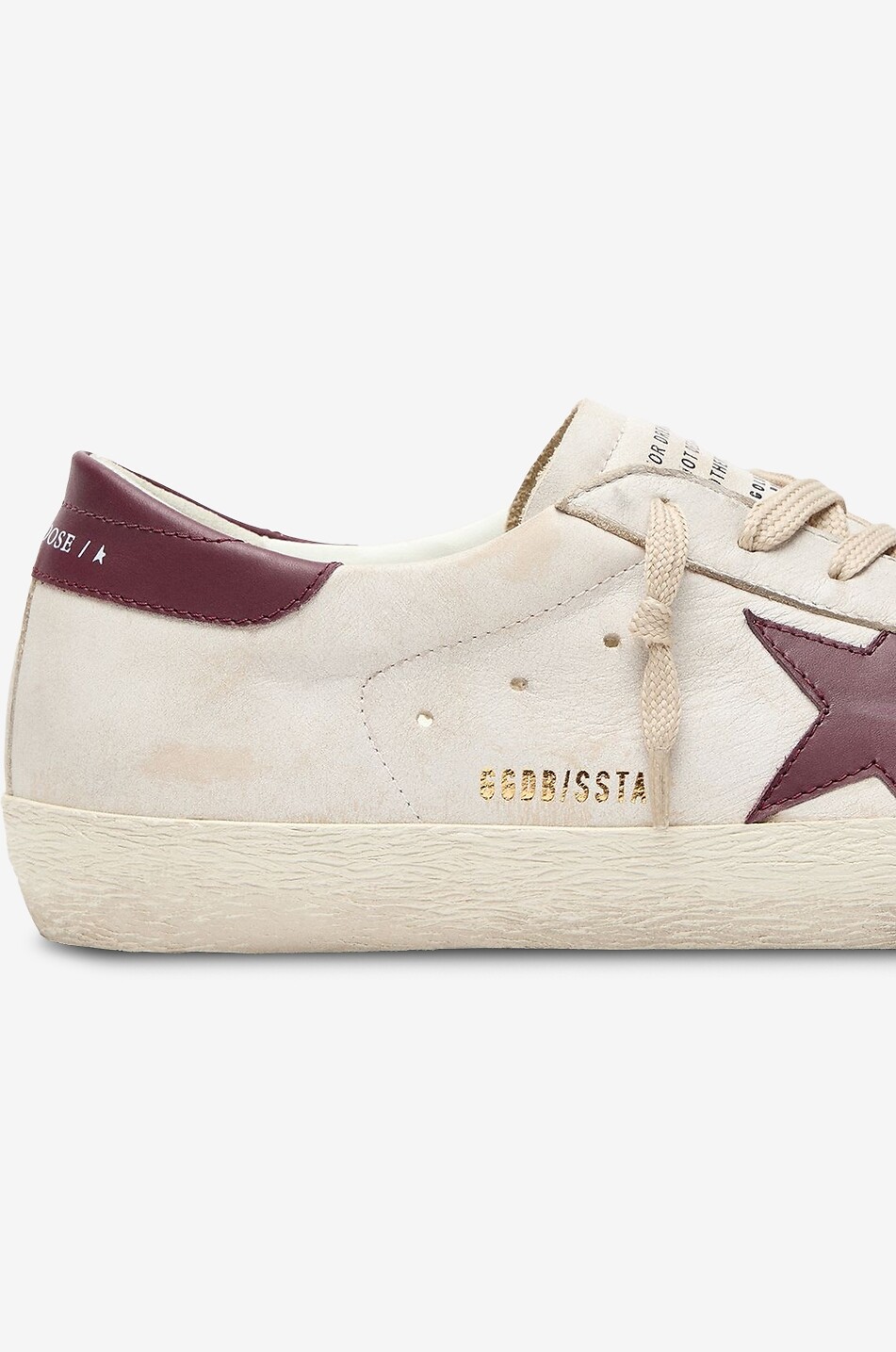 GOLDEN GOOSE Niedrige Sneakers aus gealtertem Leder Super Star Herren WEISS 4