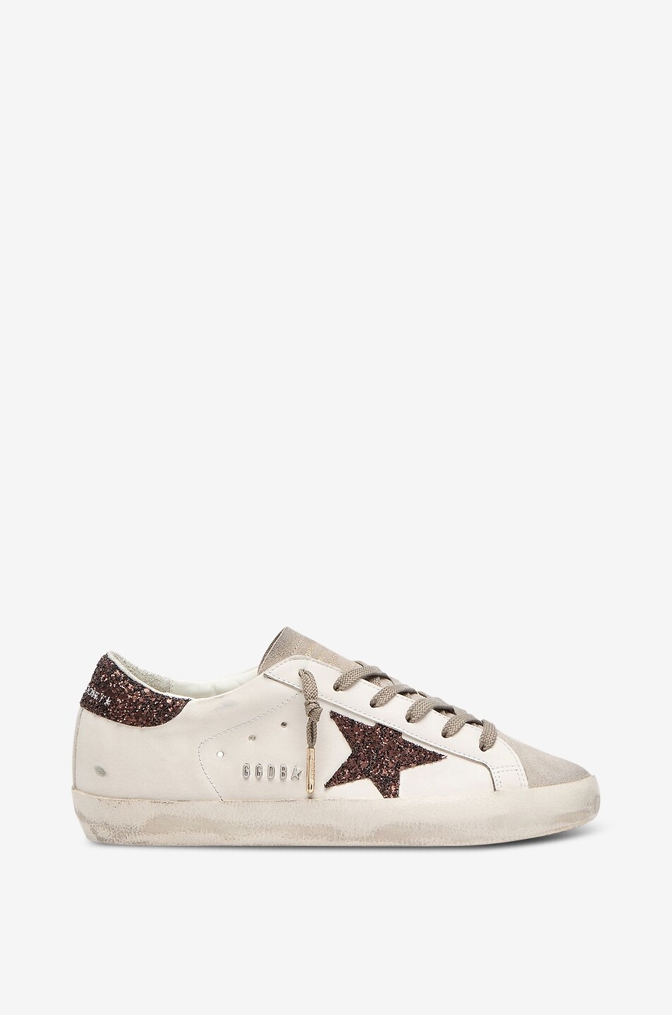 Super-Star aged leather low-top sneakers