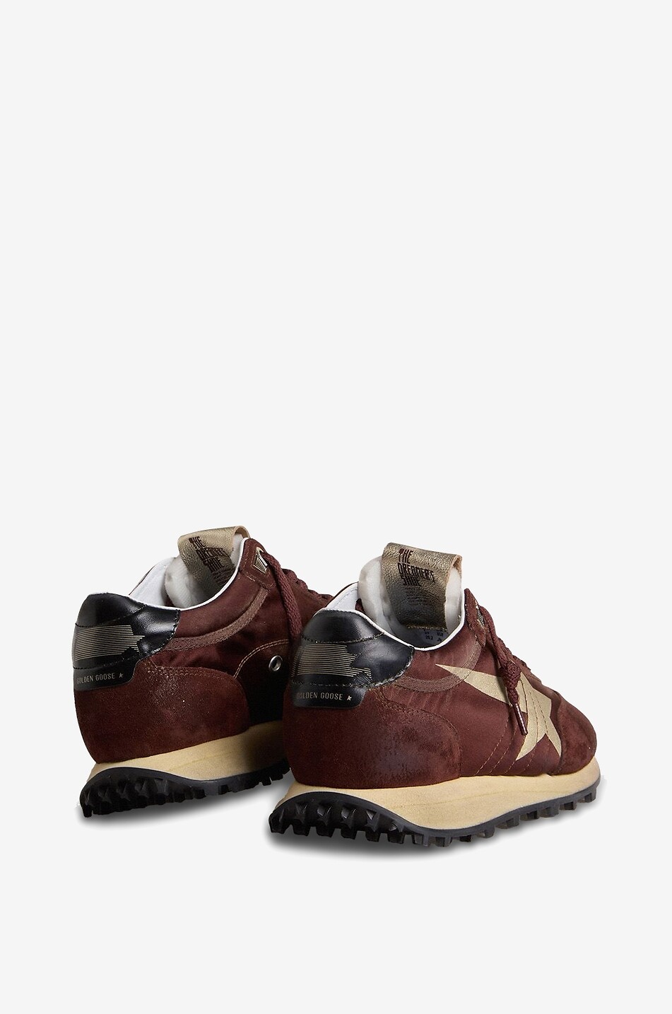 GOLDEN GOOSE Vintage-Veloursleder Sneakers Running Marathon Damen DUNKELBRAUN 4