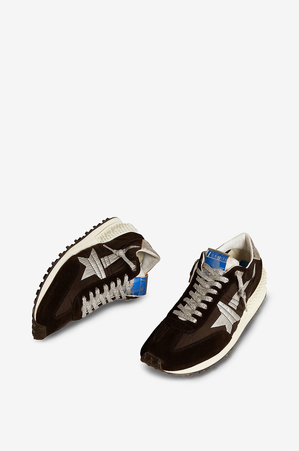 GOLDEN GOOSE Running Marathon leather low-top sneakers Men BLACK 2