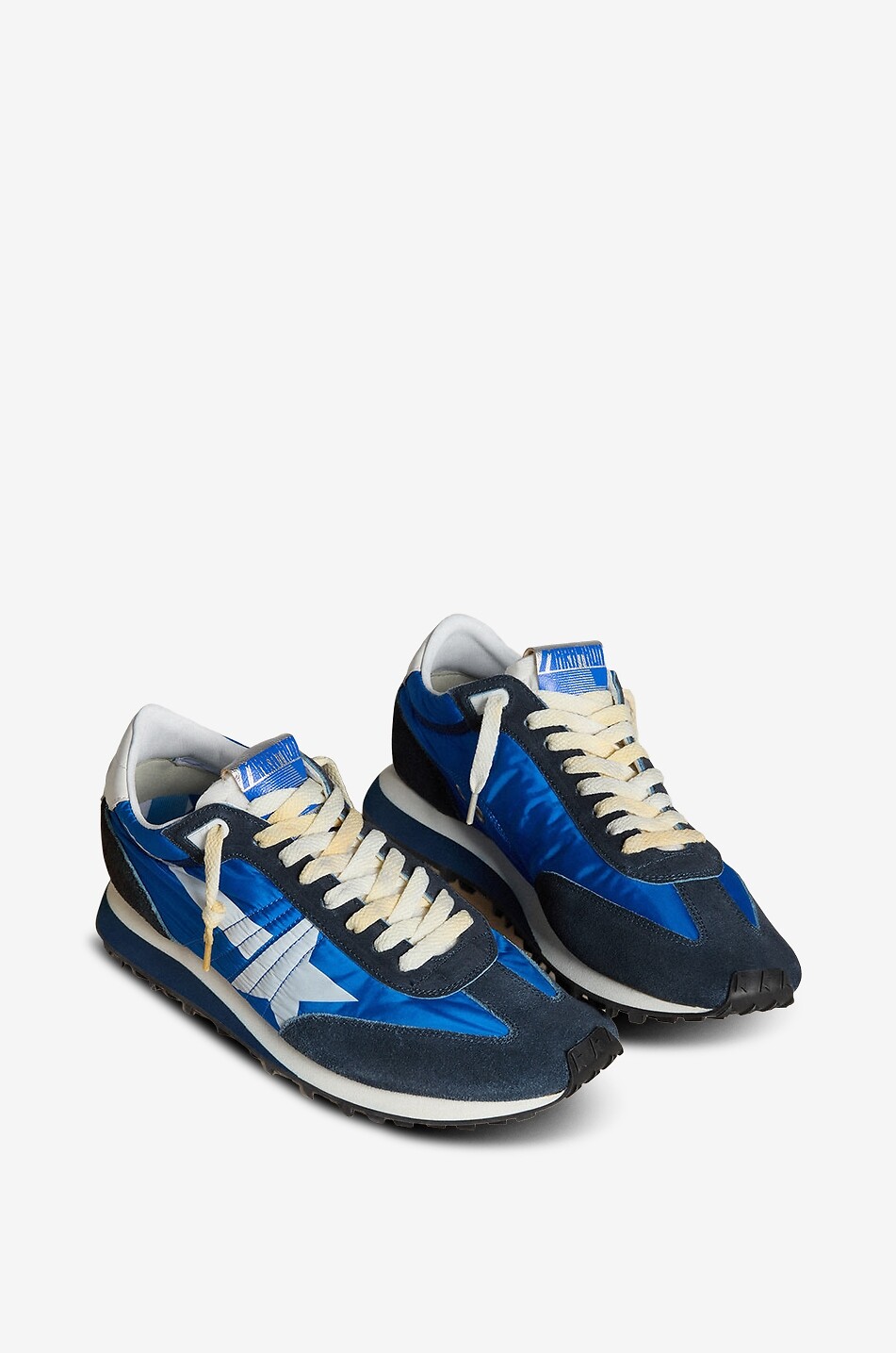 GOLDEN GOOSE Running Marathon leather low-top sneakers Men BLUE 2