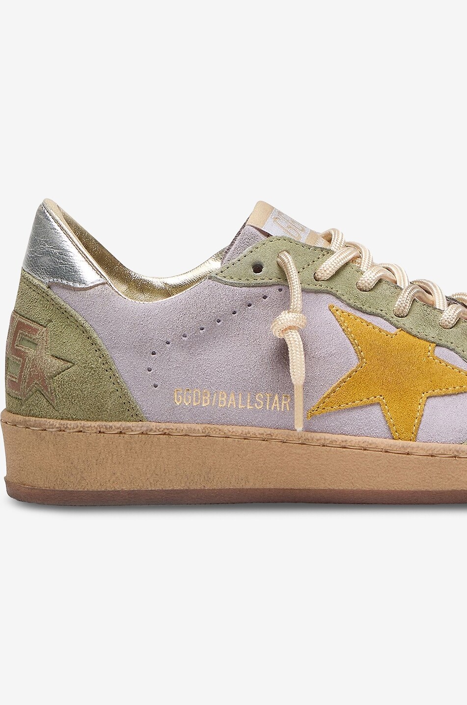 GOLDEN GOOSE Ball Star suede low-top trainers Women LIGHT GREEN 4