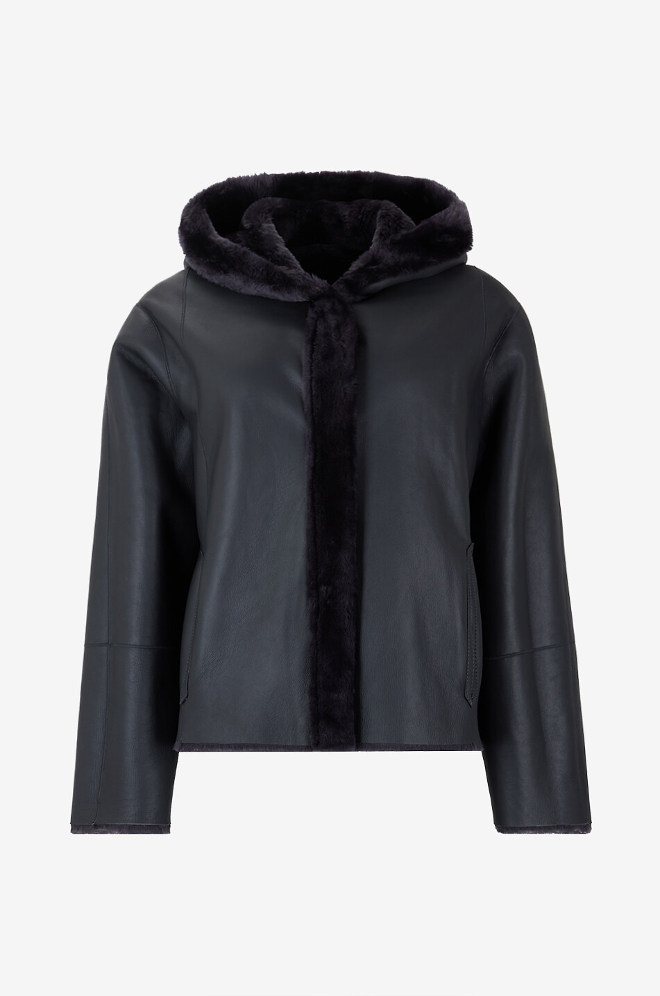 ARMA Exklusive verkürzte Wendejacke aus Shearling Samacita BG Damen DUNKELBLAU 2