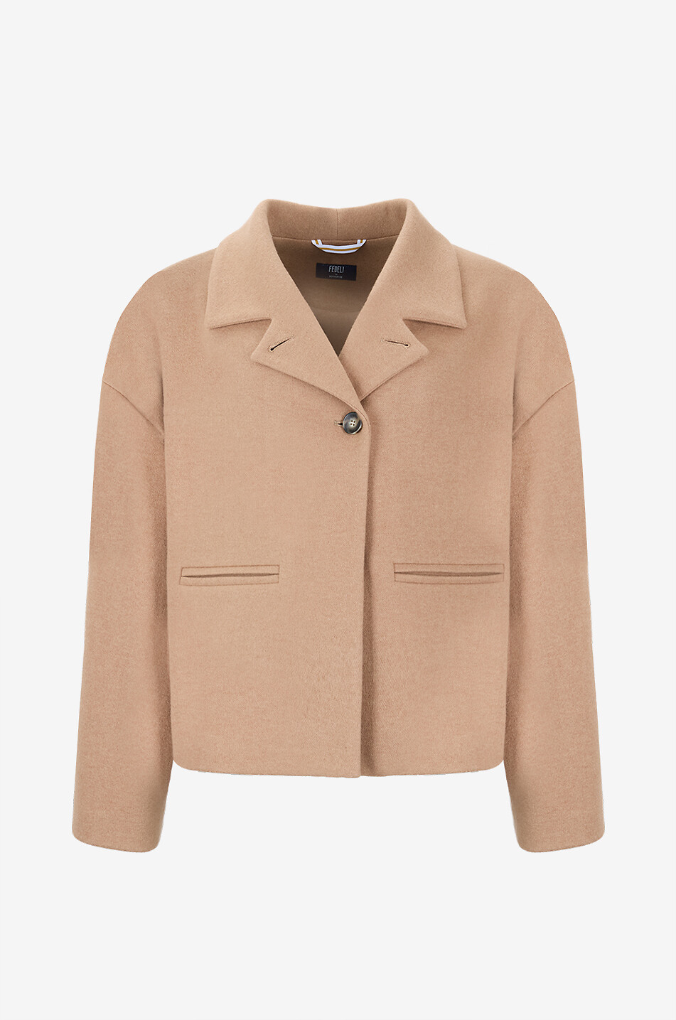 Kurze Blazerjacke aus gefüttertem Jersey