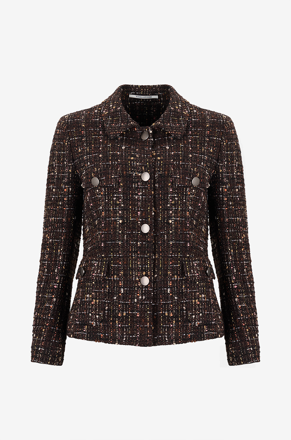 Tahia checked tweed jacket - WEILL - BROWN - Bongénie