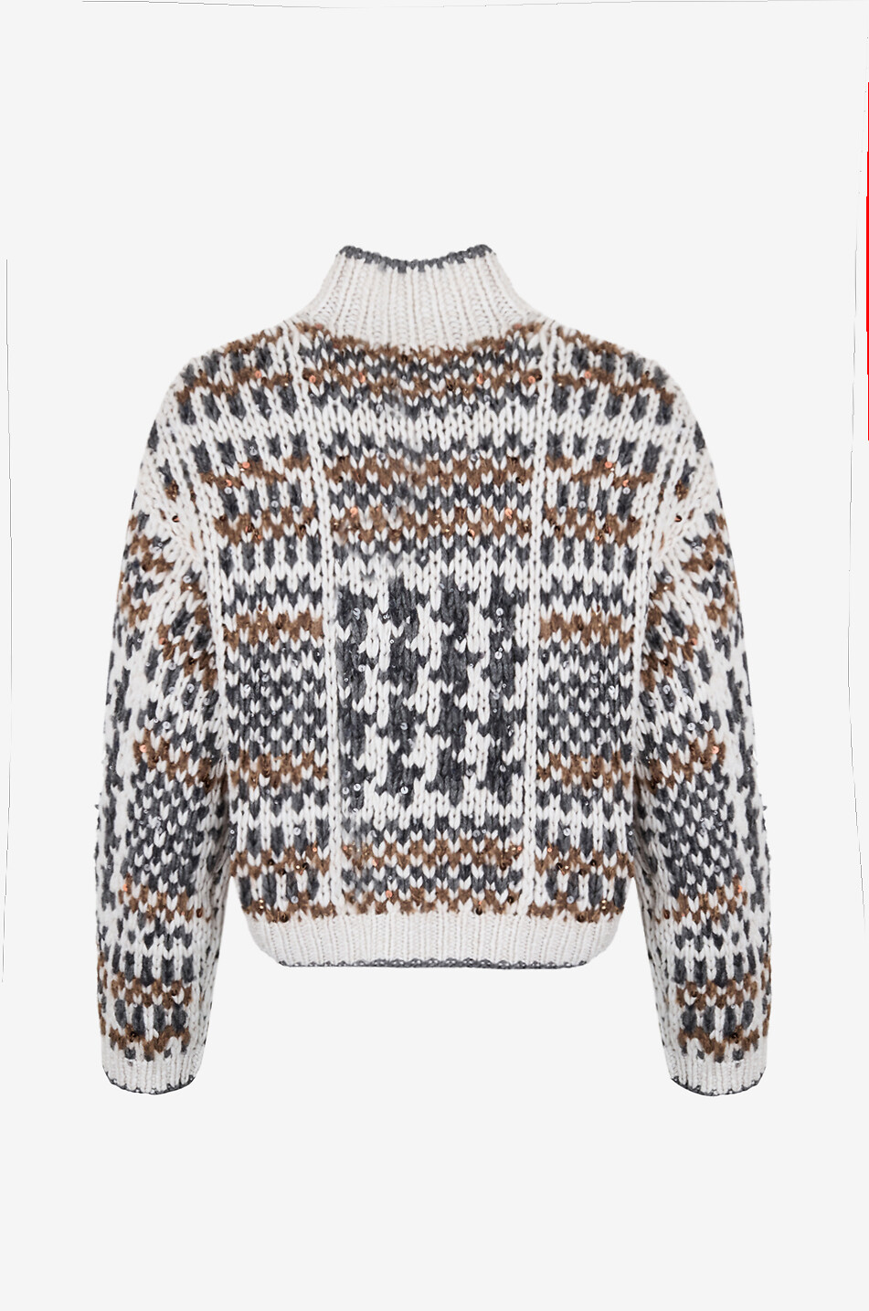 BRUNELLO CUCINELLI Handknitted high-neck jumper Women MULTI COLOURED 2