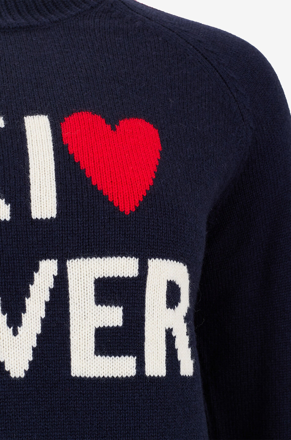 MC2 SAINT BARTH Pull en maille à col montant Ski Lover Femme BLEU FONCE 3