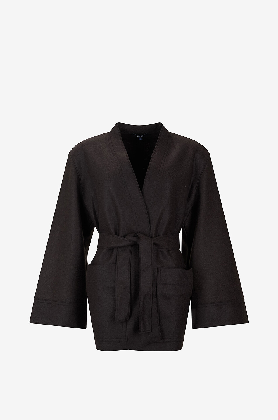 SOEUR Balme wool kimono short jacket Women DARK GREEN 1