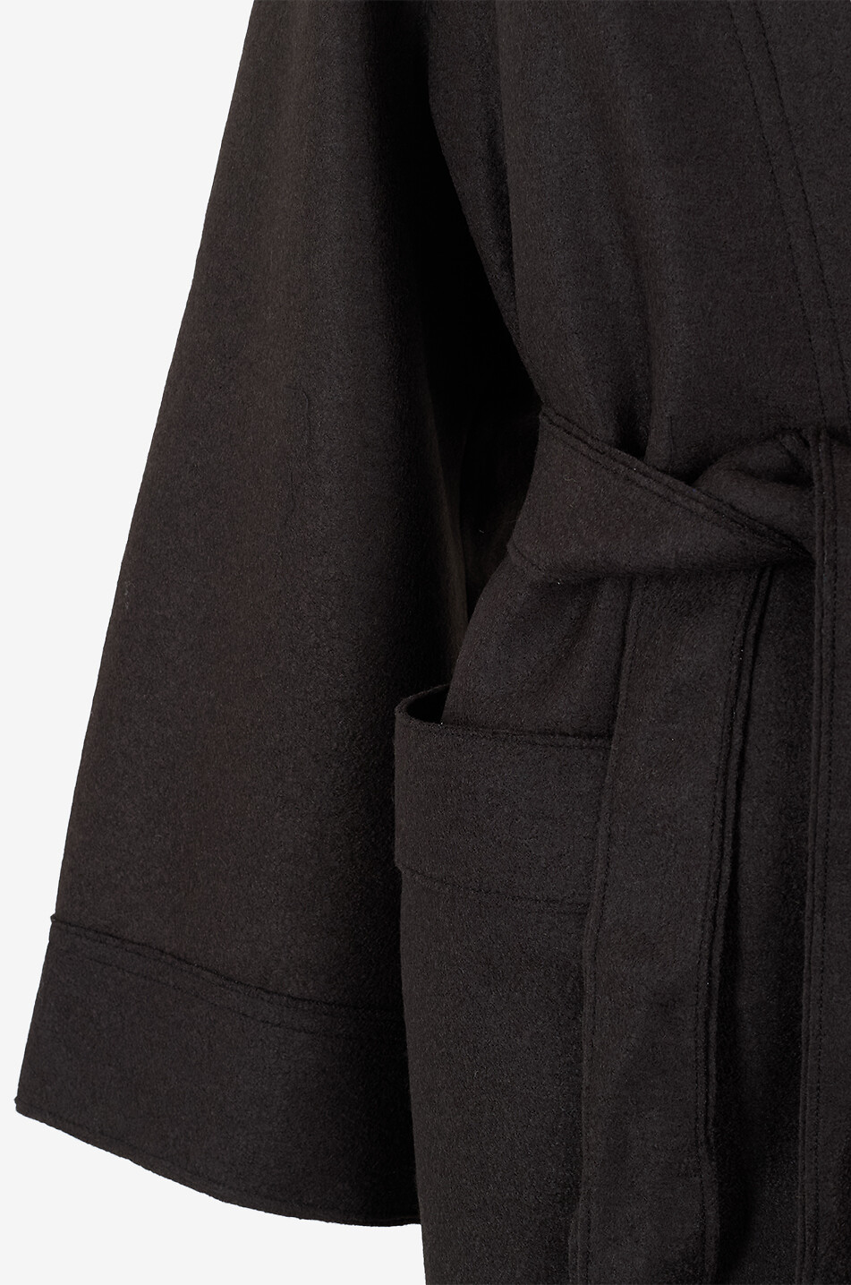 SOEUR Balme wool kimono short jacket Women DARK GREEN 3