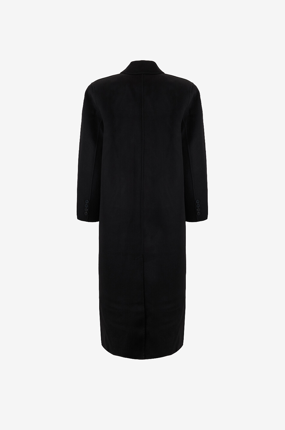 THE FRANKIE SHOP Gaia double-breasted flannel long coat Women BLACK 2