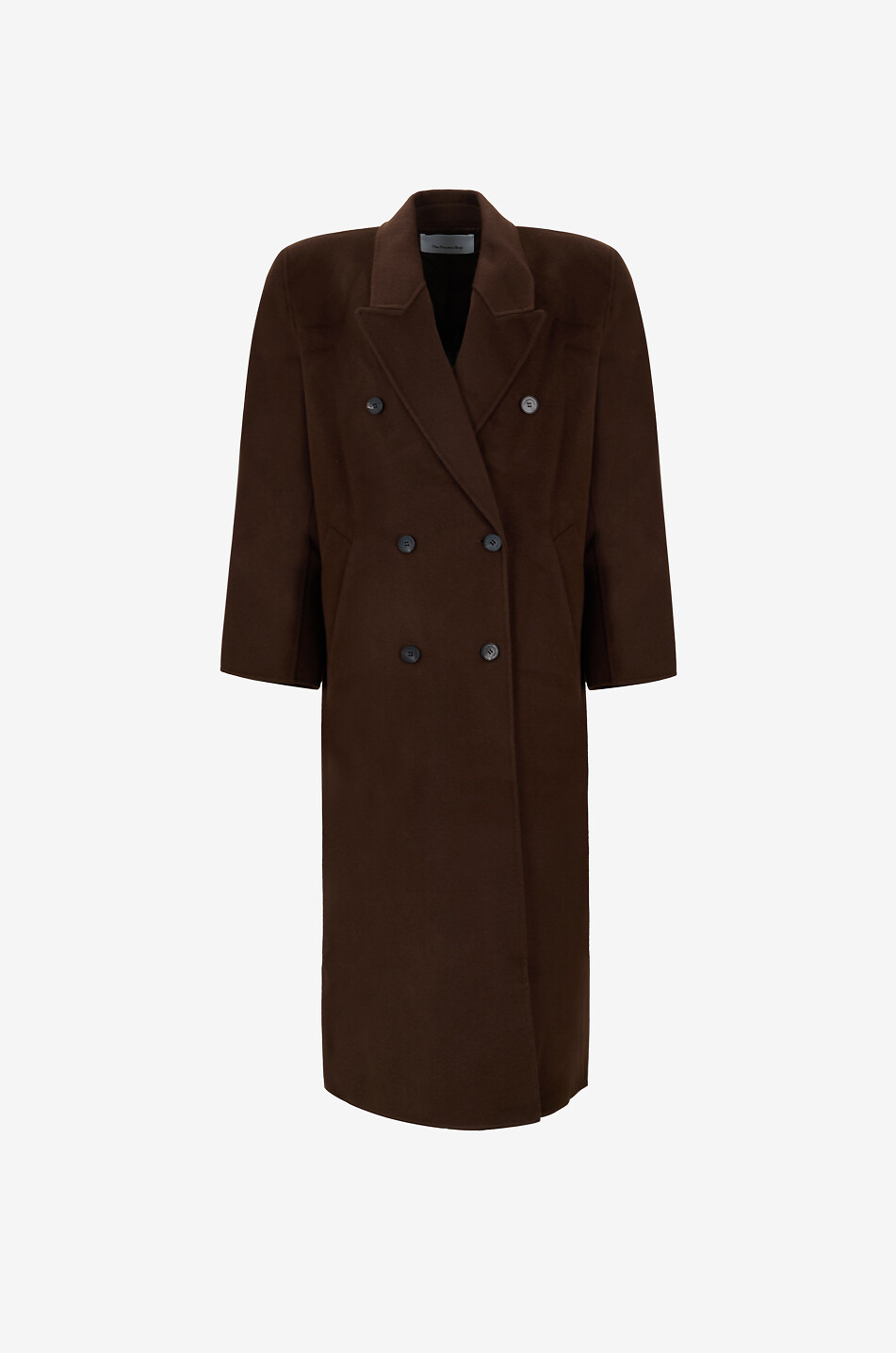 Manteau long en flanelle à boutonnage double Gaia