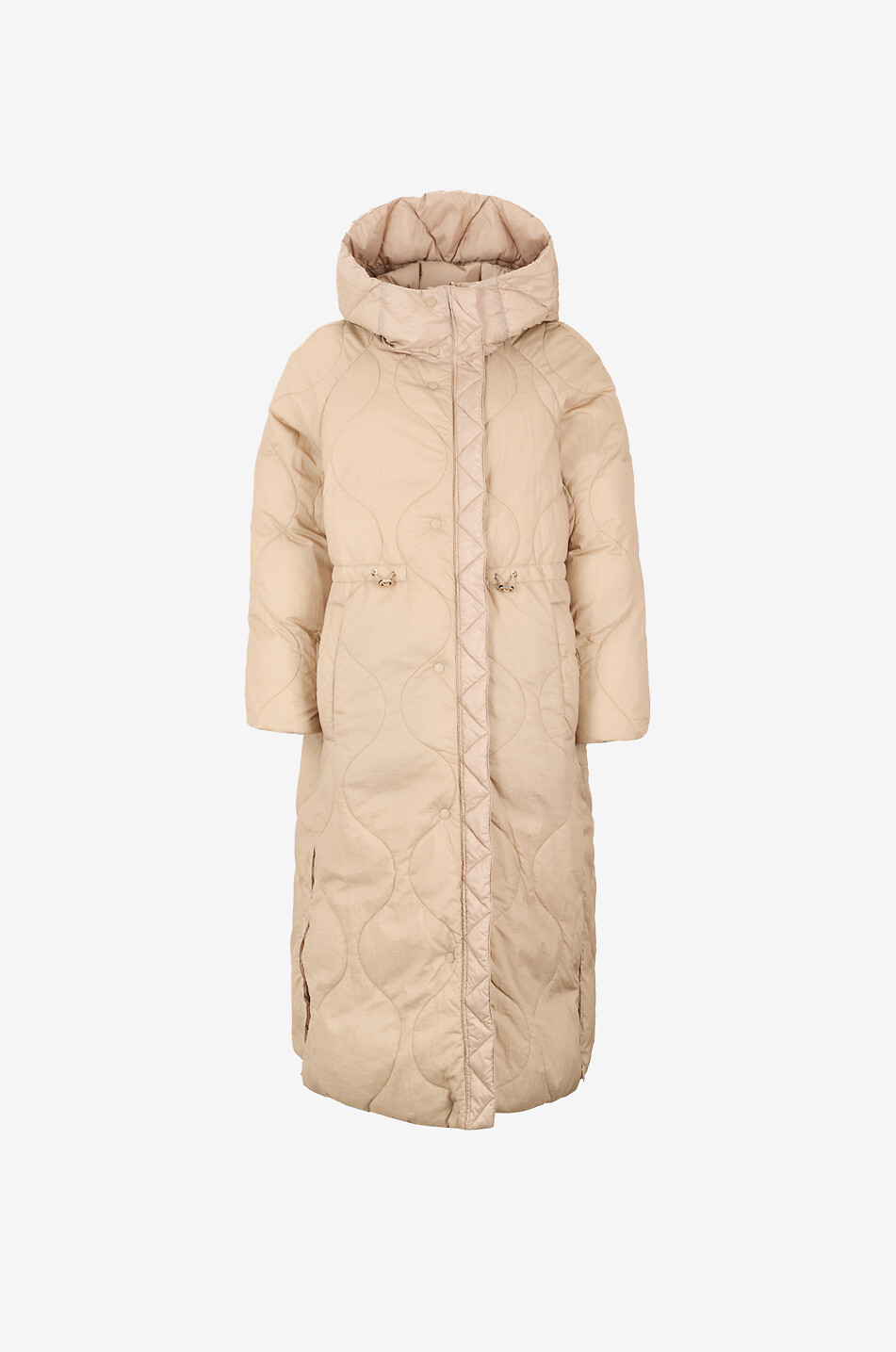 WEEKEND MAX MARA Novak quilted technical fabric long puffer Women BEIGE 2