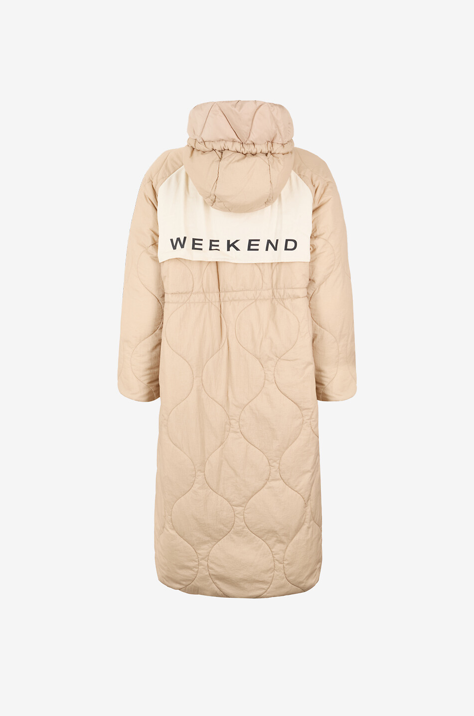 WEEKEND MAX MARA Novak quilted technical fabric long puffer Women BEIGE 4