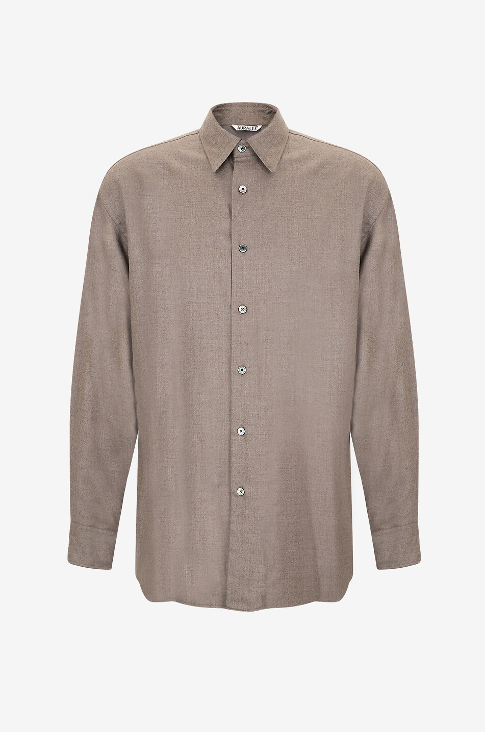 AURALEE Chemise en laine velours à col français Homme MARRON 1