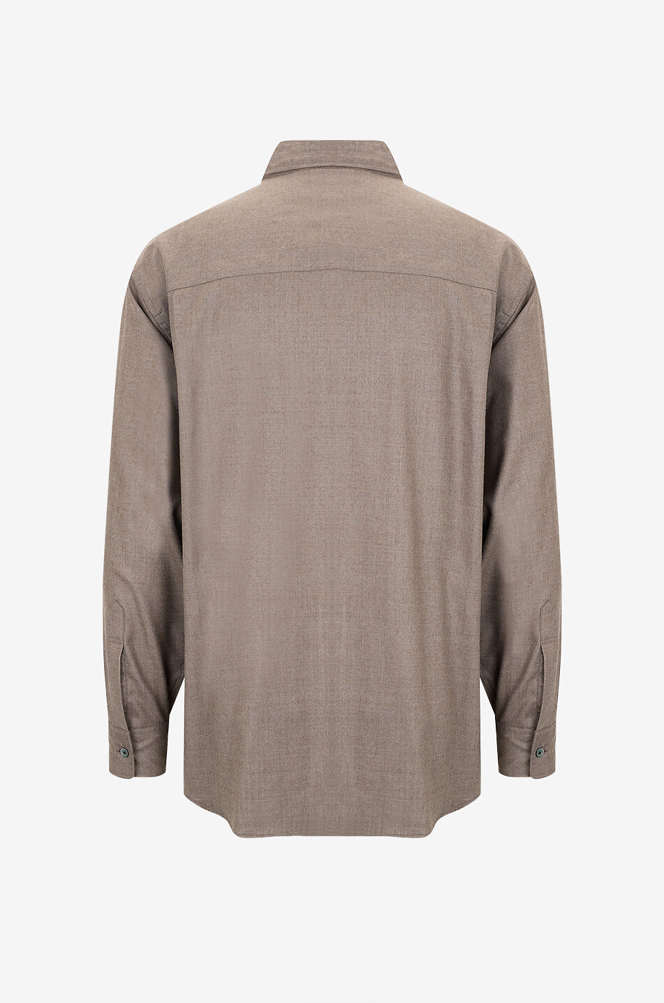 AURALEE Chemise en laine velours à col français Homme MARRON 2
