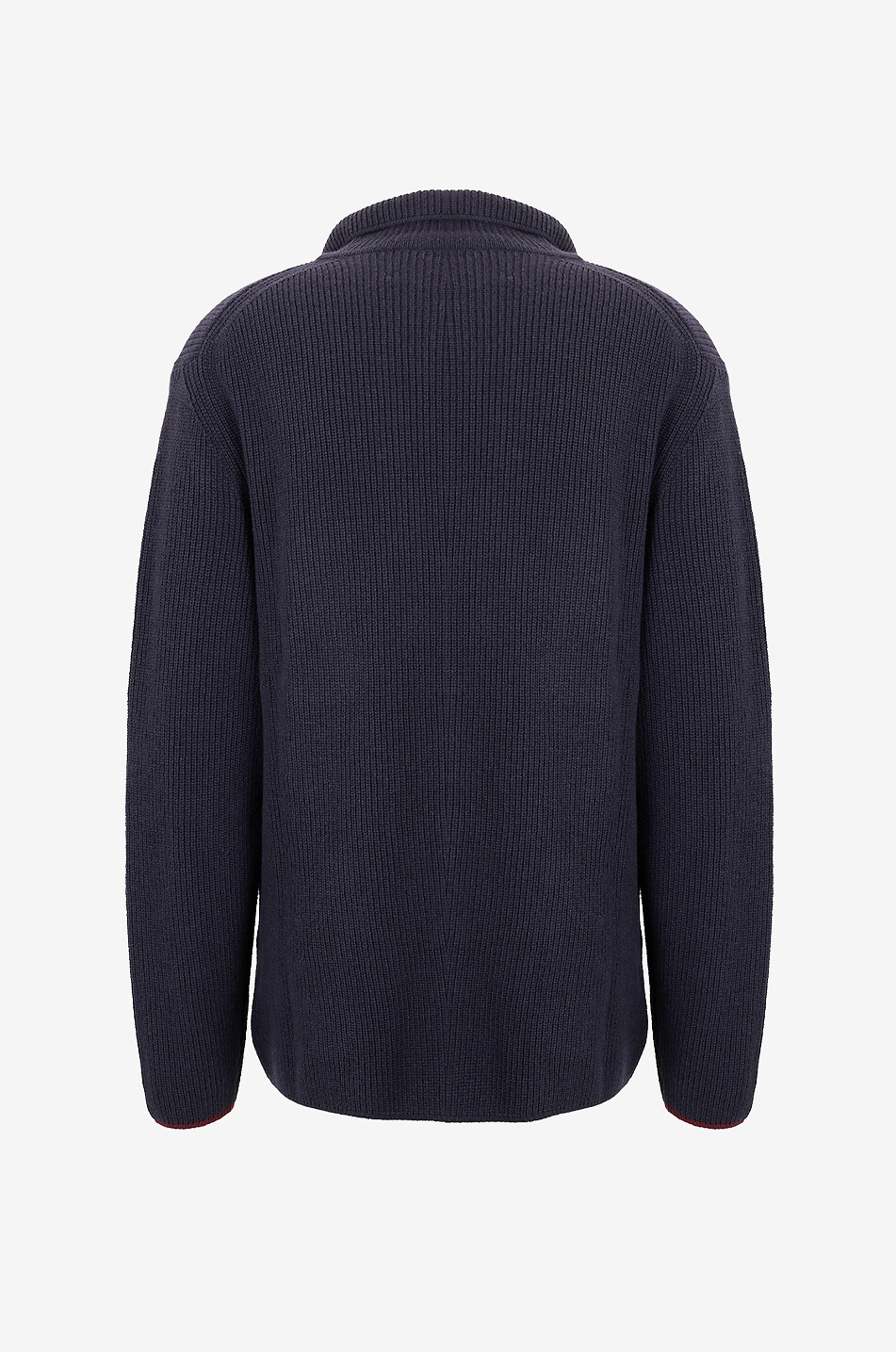 CRUNA Cardigan court à col revers en maille Lancaster Homme BLEU FONCE 2