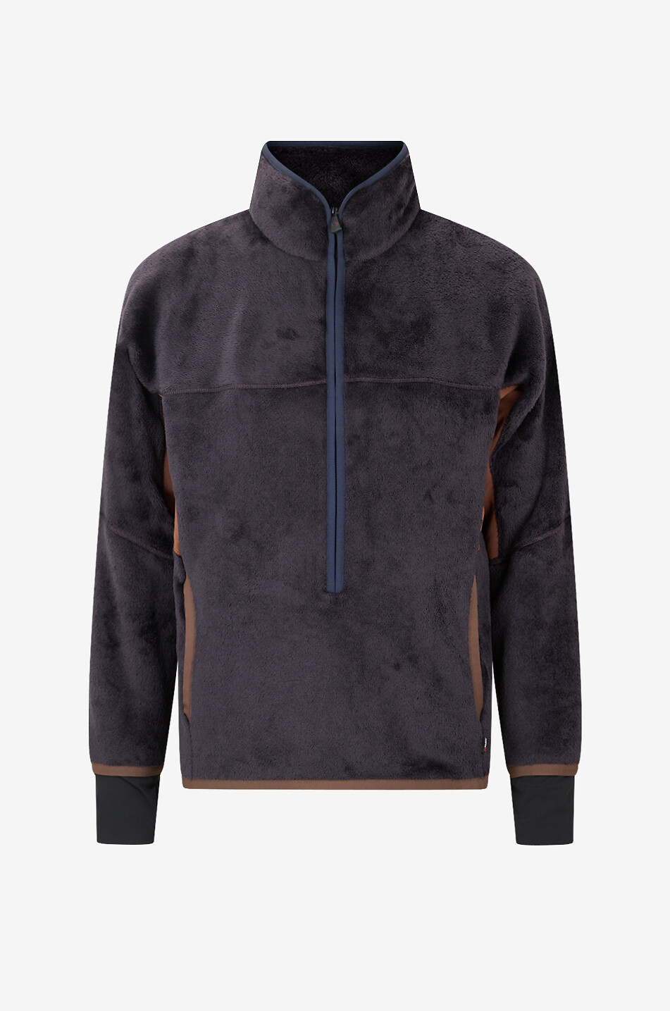 MONCLER GRENOBLE Pull à col montant en polaire avec poche kangourou Homme BLEU 1