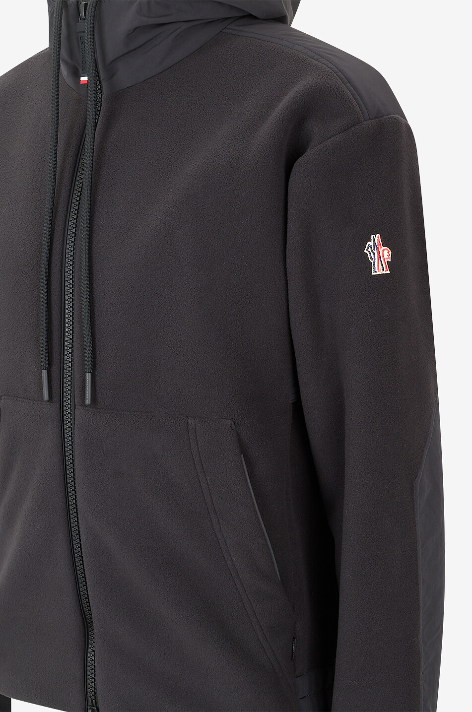 MONCLER GRENOBLE Sweat-shirt zippé à col montant en polaire Homme NOIR 3