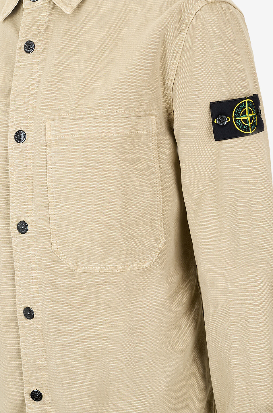 STONE ISLAND Chemise à col chemise en toile Homme BEIGE 3