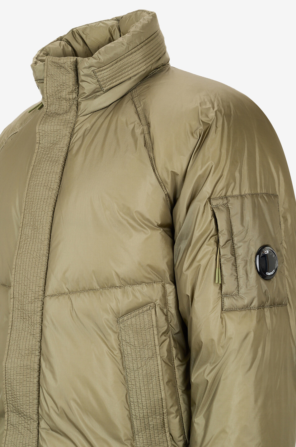 C.P. COMPANY Kurze Steppjacke aus hochwertigem Funktionsstoff Herren GRÜN 3