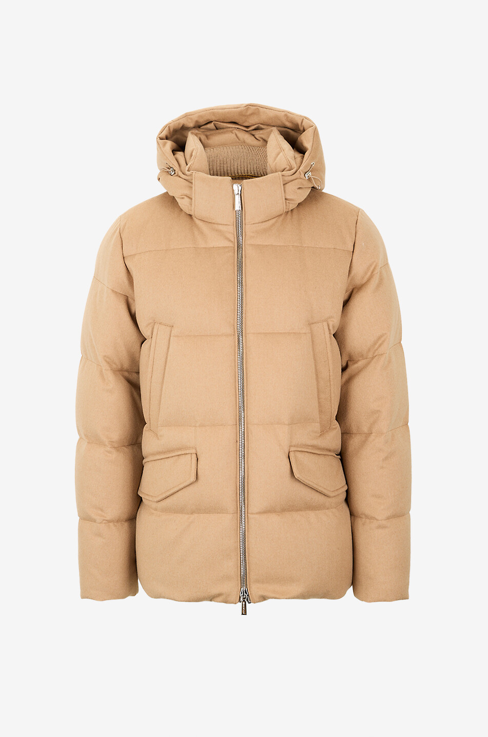 MOORER Kurze Steppjacke aus gestepptem Flanell Valls CA3 Herren KAMELFARBEN 1