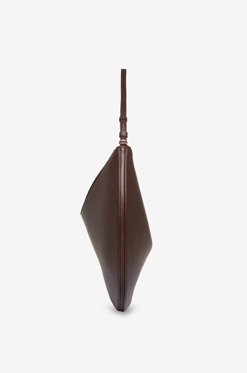JACQUEMUS Sac porté épaule demi-lune en cuir lisse Ovalo Femme MARRON 4