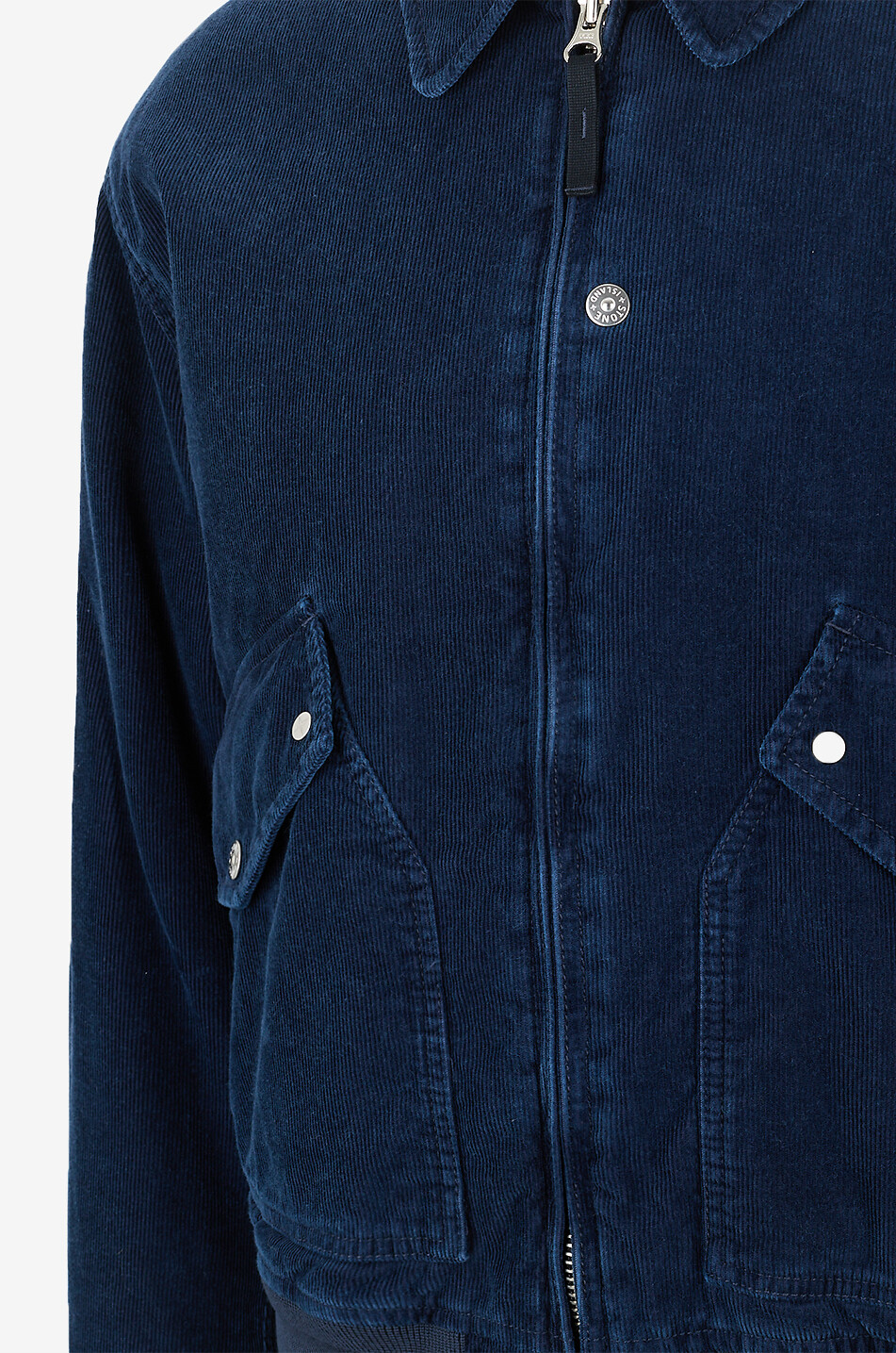 STONE ISLAND Short corduroy jacket with shirt collar Men DARK BLUE 3