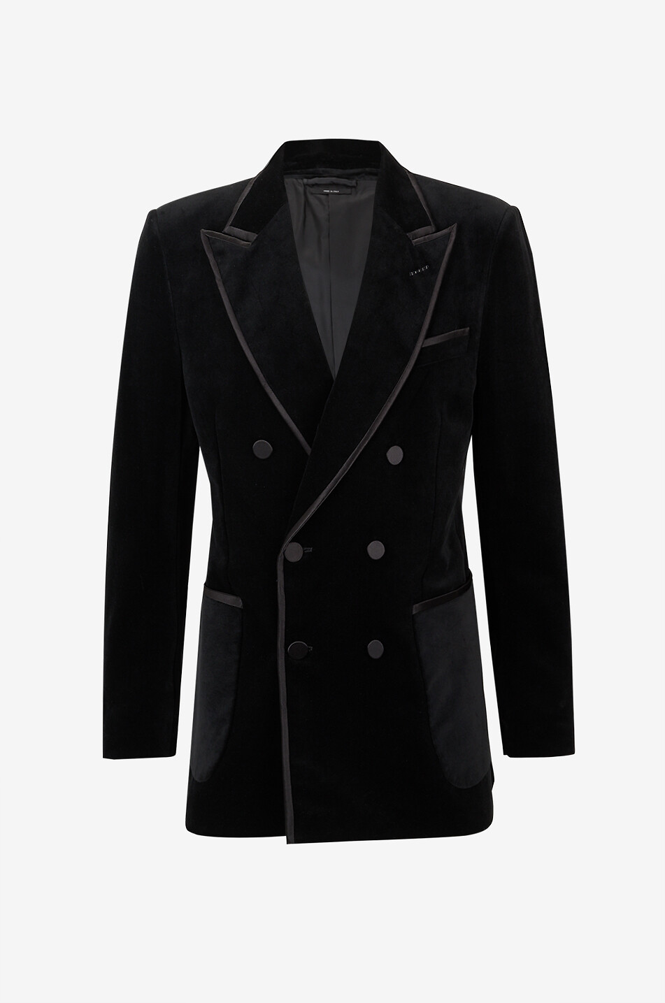 TOM FORD Blazer en satin à col à revers Homme NOIR 1