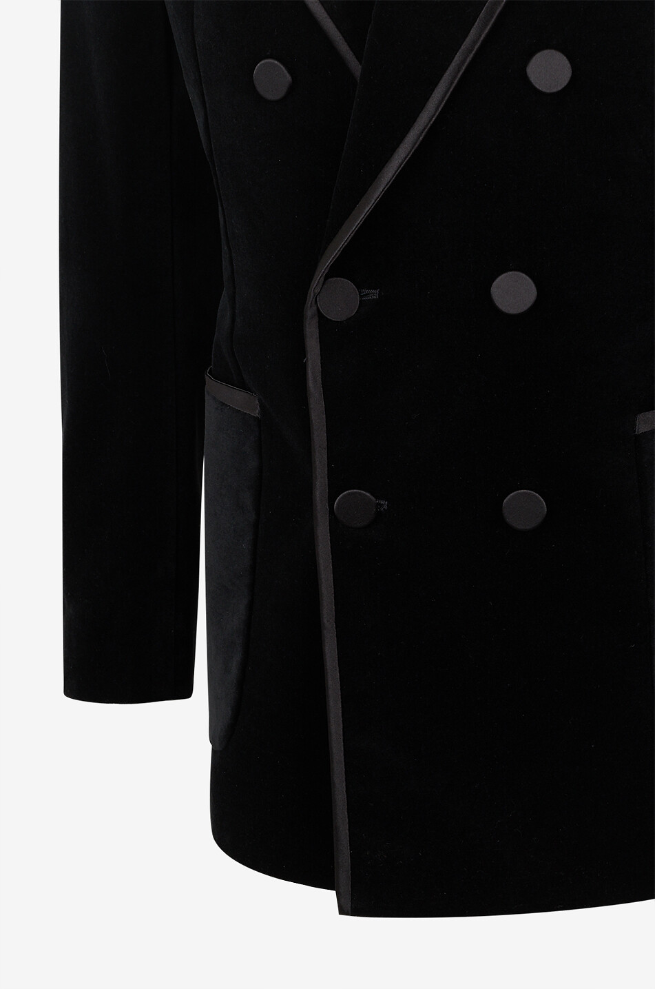 TOM FORD Blazer en satin à col à revers Homme NOIR 3