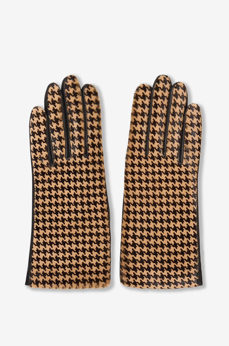 AGNELLE Handschuhe aus Leder mit Hahnentrittmuster Susan Damen BUNT 1
